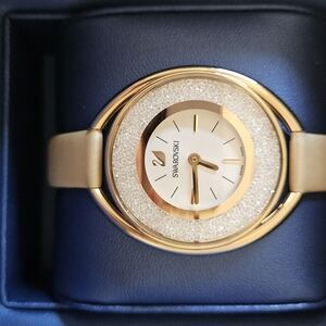 Swarovski Crystalline Oval Rose Gold-Tone Ladies Watch